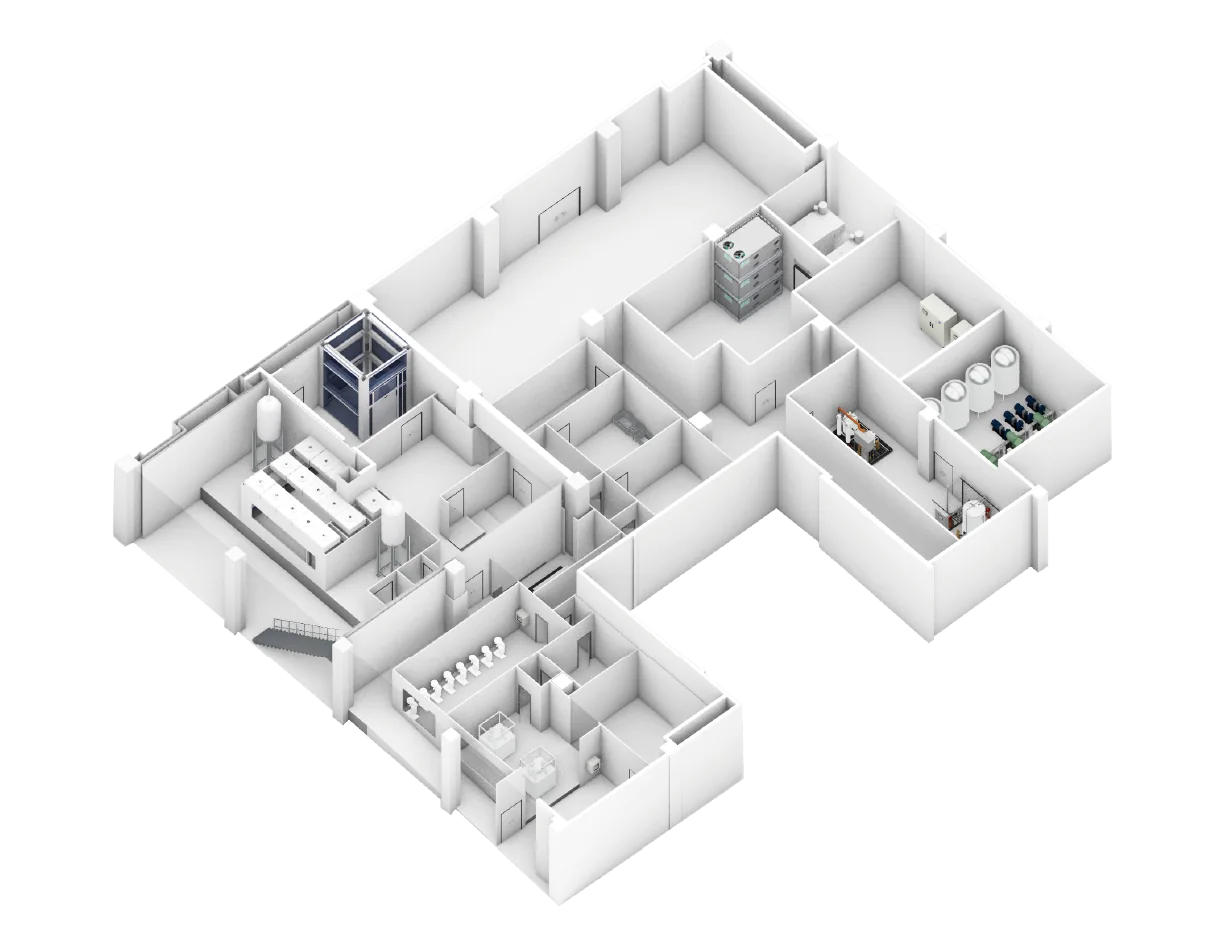 GMP 工厂 3D 效果图